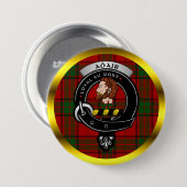 Adair Clan Badge & Tartan Buttonnen Ronde Button 7,6 Cm (Voorkant /achterkant)