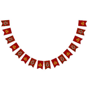 Adair Clan Badge/Tartan & Gouden Gekroonde Distel Vlaggetjes