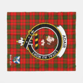Adair Clan Badge Tartan Pset Fleece Deken (Voorkant (Horizontaal))