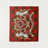 Adair Clan Badge & Unicorns w/Tartan Tapestry Wandkleed (Voorkant)