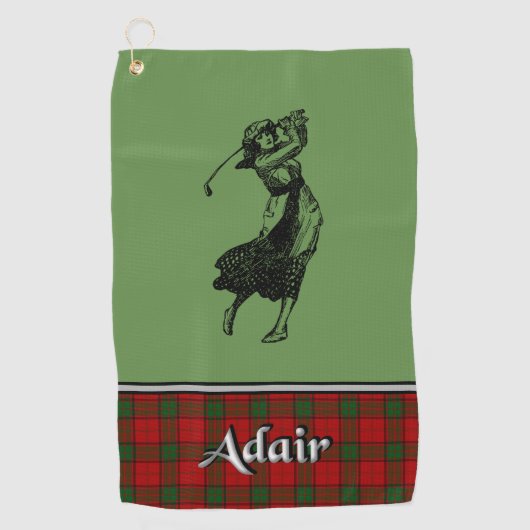 Adair Tartan Golf Handdoek Her's (Voorkant)