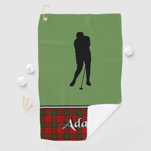 Adair Tartan Golf Serviette Son (En situation)