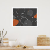 Adakame - Poster Abstrait rétro-moderne (Cuisine)