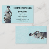 Adalia en Aqua des cartes de visite créatifs (Devant / Derrière)