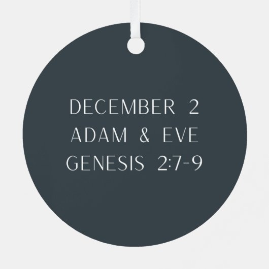 Adam and Eve Advent Jesse Tree Metalen Ornament (Achterkant)