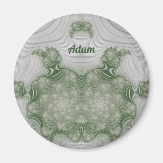 ADAM ~ Blanc et Vert ~ Magnet de design étonnant (Devant)