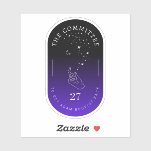 Adam Boqvist Back Twilight Sticker (Vel)