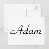 Adam Briefkaart (Voorkant / Achterkant)