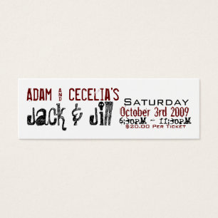 Adam & Cecelia Jack & Jill Mini Visitekaartjes