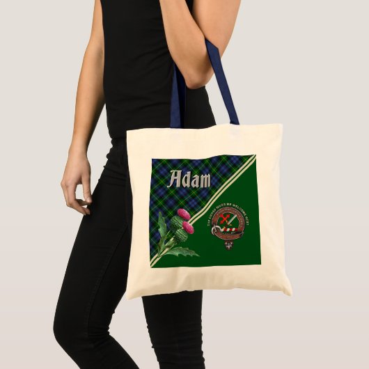 Adam Clan Badge & Tartan Canvas tas (Voorkant (product))