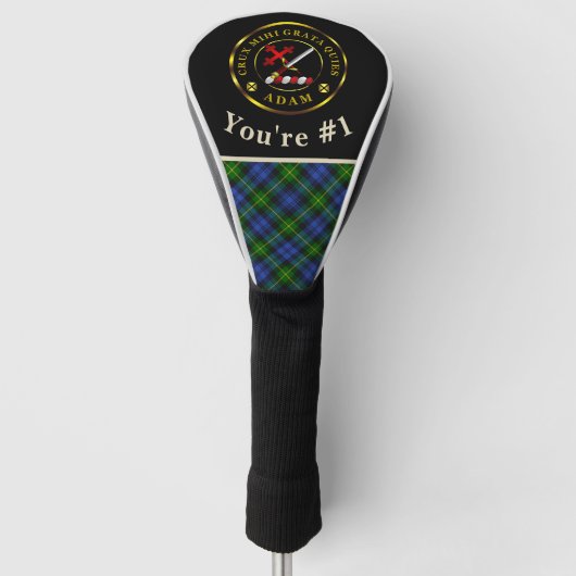 Adam Clan Crest Golf Gepersonaliseerd Hoofd Hoesje Golfheadcover (Voorkant)