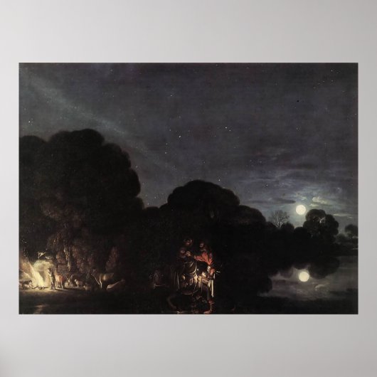 Adam Elsheimer vliegt naar Egypte Poster (Voorkant)