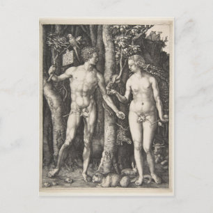 Adam en Eva, 1504 Briefkaart