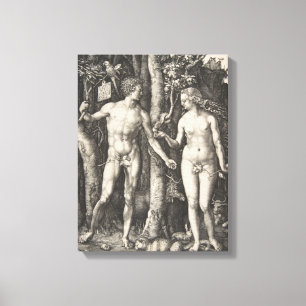 Adam en Eva, 1504 Canvas Afdruk