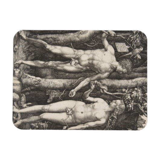 Adam en Eva, 1504 Magneet (Horizontaal)