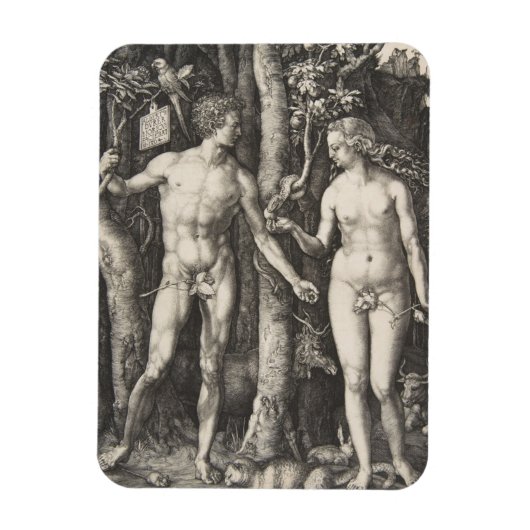 Adam en Eva, 1504 Magneet (Verticaal)