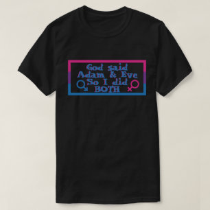 Adam en Eva Bisexual Pride T-shirt