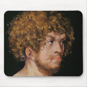 Adam en Eva, detail van Adam's hoofd Muismat