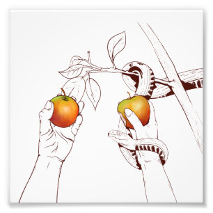 Adam en Eva Foto Afdruk