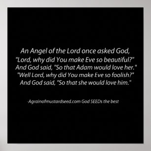 Adam en Eva Fun Christelijk Poster