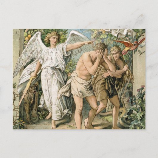 Adam en Eva hebben het Paradise uitgeroeid Briefkaart (Voorkant)