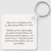 Adam en Eva in de Tuin Sleutelhanger (Achterkant)