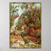 Adam en Eva in Eden Poster (Voorkant)