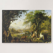 Adam en Eva in het aardse paradijs Legpuzzel (Horizontaal)