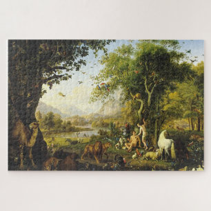 Adam en Eva in het aardse paradijs Legpuzzel