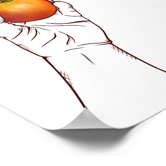 Adam en Eva met de slang Poster (Hoek)