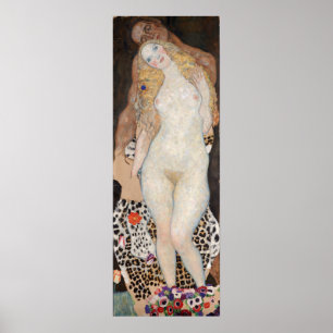Adam en Eva van Gustav Klimt Poster