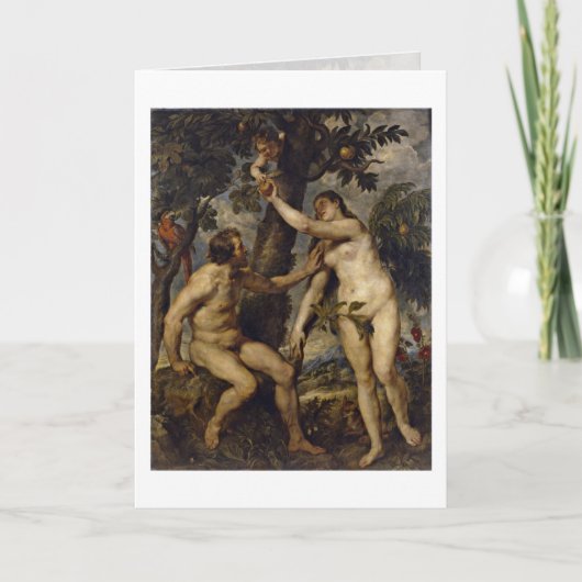 Adam en Eva van Peter Paul Rubens Kaart (Voorkant)
