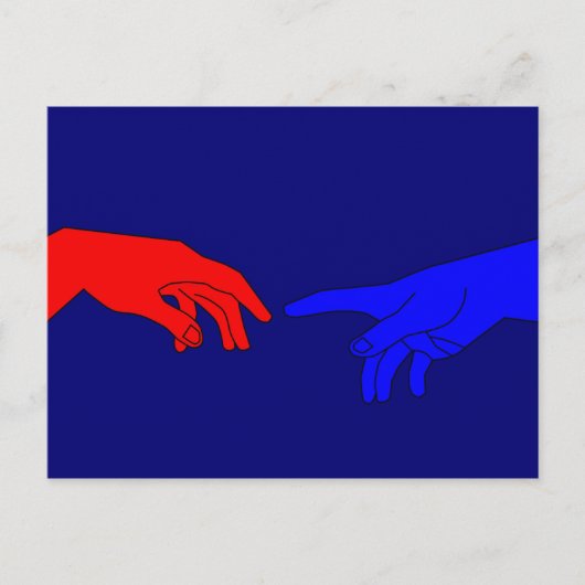 Adam en God Briefkaart (Voorkant)