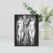 Adam et Eve carte postale originale (Debout devant)