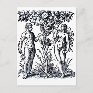Adam et Eve et l'Arbre de la Connaissance Carte Po