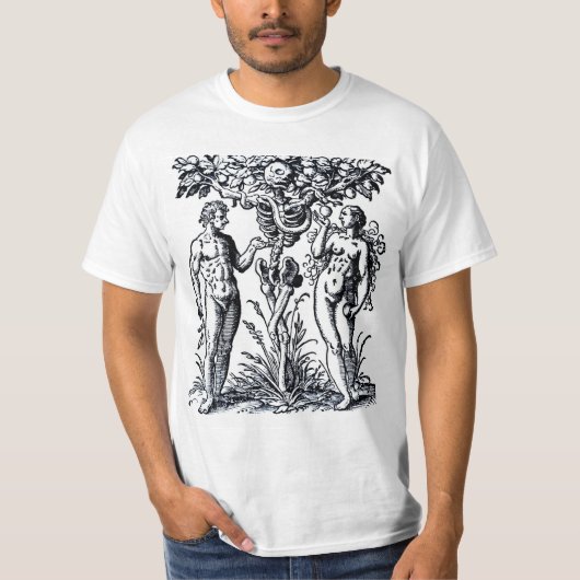 Adam et Ève et l'arbre du T-shirt de la (Devant)