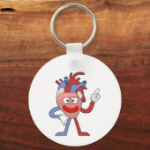 Adam het anatomisch nauwkeurige hart sleutelhanger (Voorkant)