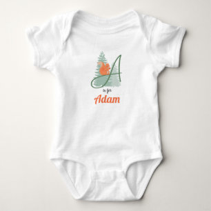 Adam Name onthult een Woodland Boy Squirrel Romper