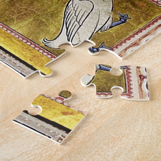 ADAM NAMING DIEREN, MEDIEVAL BESTIARY, DEERS, LION LEGPUZZEL (Zijkant)