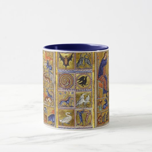 ADAM NAMING DIEREN, MEDIEVAL BESTIARY, DEERS, LION MOK (Midden)