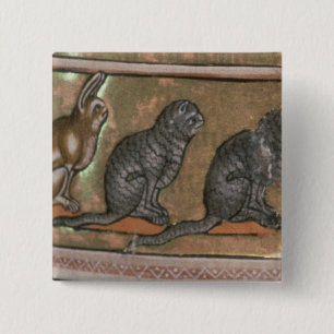 Adam noemde de dieren uit Noord-Midlands Vierkante Button 5,1 Cm
