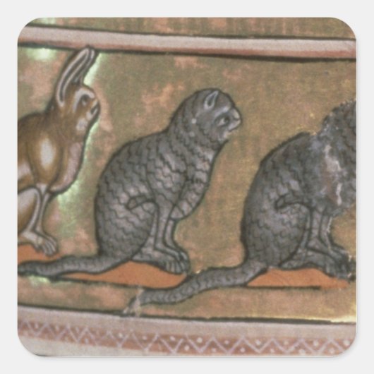 Adam noemde de dieren uit Noord-Midlands Vierkante Sticker (Voorkant)