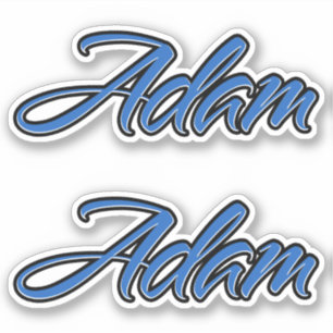 Adam Nom Autocollant Stickers Set
