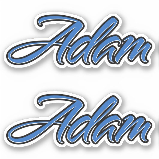 Adam Nom Autocollant Stickers Set (Devant)