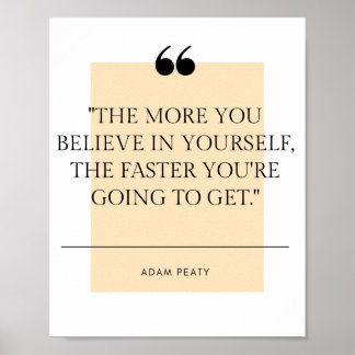 Adam Peaty Quote Poster