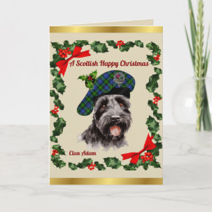 Adam Scottie Dog Gepersonaliseerde Xmas Kaart