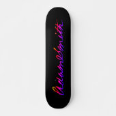 Adam Smith neon handtekening Skateboard (Voorkant)