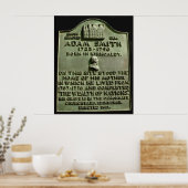 adam smith plaque poster (Keuken)
