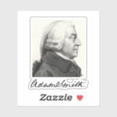 Adam Smith Profile (met handtekening) Sticker (Vel)