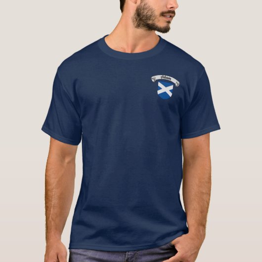 Adam Tartan Clan Badge T-Shirt personnalisé (Devant)
